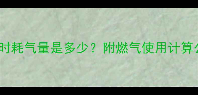 24KW壁挂炉每小时耗气量是多少附燃气使用计算公式与节能技巧