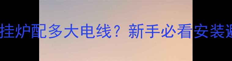 图片 28千瓦壁挂炉配多大电线？新手必看安装避坑指南2
