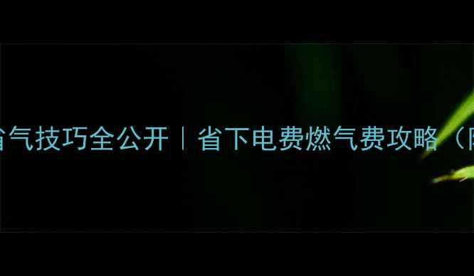 图片 32kw壁挂炉省气技巧全公开｜省下电费燃气费攻略（附避坑指南）
