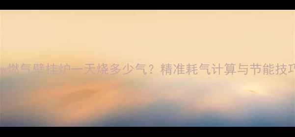 图片 40kw燃气壁挂炉一天烧多少气？精准耗气计算与节能技巧全