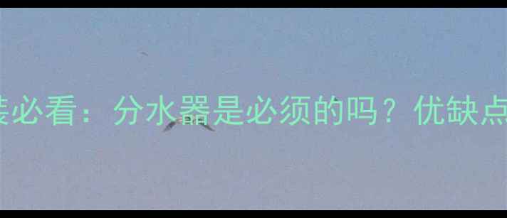 图片 60平米地暖安装必看：分水器是必须的吗？优缺点全与选购指南2