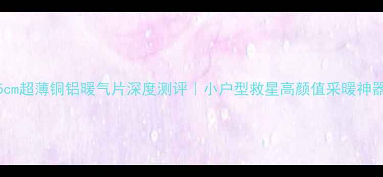 图片 75cm超薄铜铝暖气片深度测评｜小户型救星高颜值采暖神器1