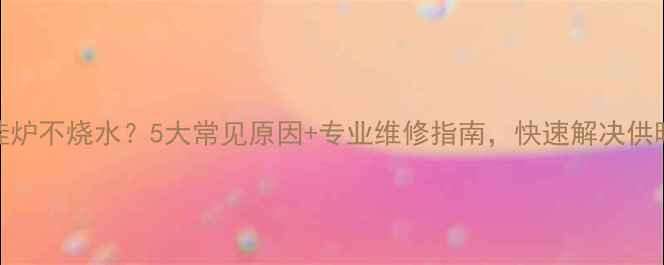 BAXI壁挂炉不烧水5大常见原因专业维修指南快速解决供暖问题