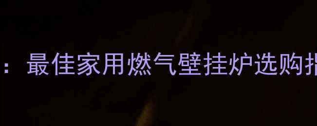 图片 BAXI壁挂炉推荐：最佳家用燃气壁挂炉选购指南与使用攻略1