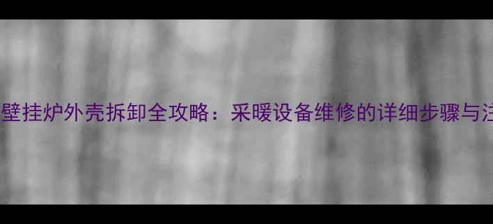 Immergas壁挂炉外壳拆卸全攻略采暖设备维修的详细步骤与注意事项