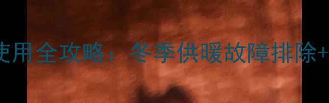 图片 L1P20壁挂炉采暖使用全攻略：冬季供暖故障排除+节能技巧大公开！