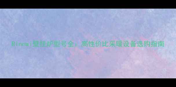 图片 Rinnai壁挂炉型号全：高性价比采暖设备选购指南