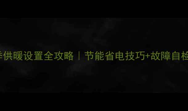 VAillant壁挂炉冬季供暖设置全攻略节能省电技巧故障自检指南附图文教程