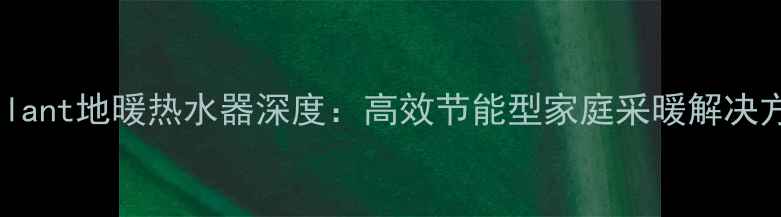 图片 Vaillant地暖热水器深度：高效节能型家庭采暖解决方案2