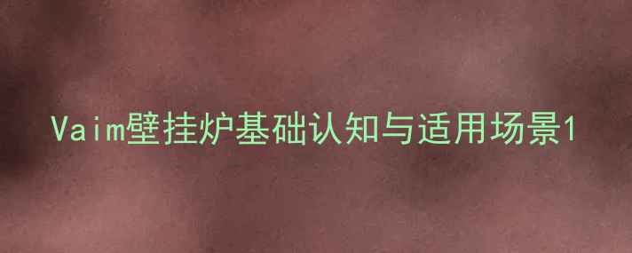 图片 Vaim壁挂炉基础认知与适用场景1