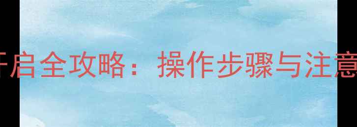 Wellant壁挂炉地暖系统开启全攻略操作步骤与注意事项附故障排除指南