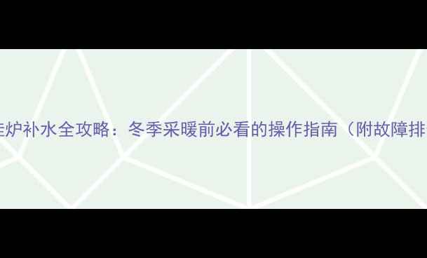 eolomythos壁挂炉补水全攻略冬季采暖前必看的操作指南附故障排查与节能技巧