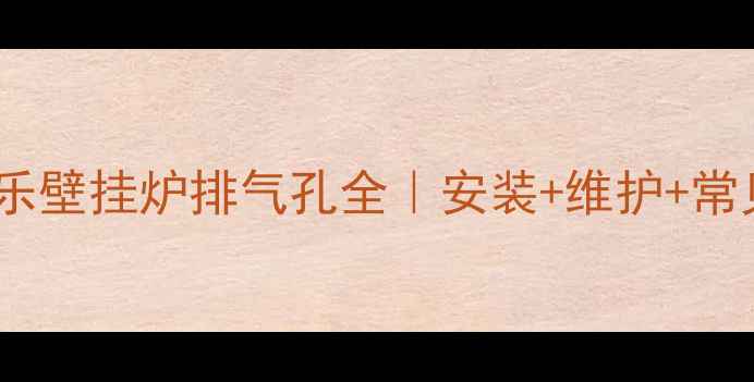 图片 ✅万家乐壁挂炉排气孔全｜安装+维护+常见问题1