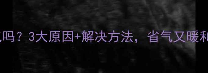 图片 ✨地暖供气不足费气吗？3大原因+解决方法，省气又暖和｜南方人必看❄️1