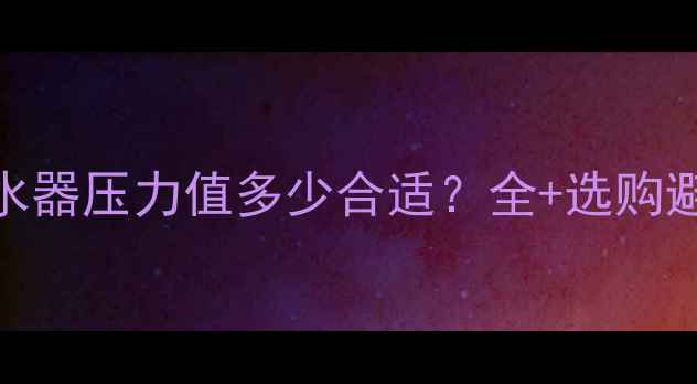图片 ✨地暖热水器压力值多少合适？全+选购避坑指南💡