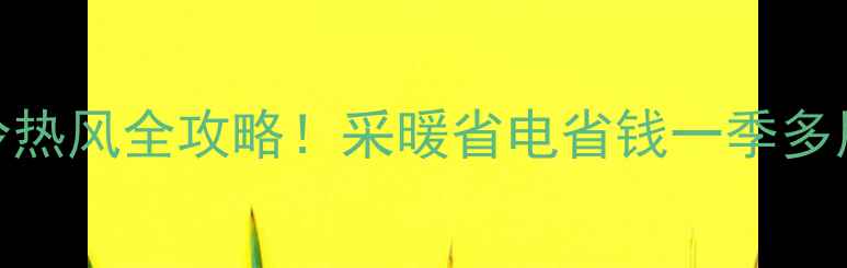 图片 ✨家用中央空调冷热风全攻略！采暖省电省钱一季多用，附避坑指南🏠