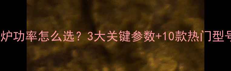 图片 ✨家用电采暖炉功率怎么选？3大关键参数+10款热门型号对比测评✨1