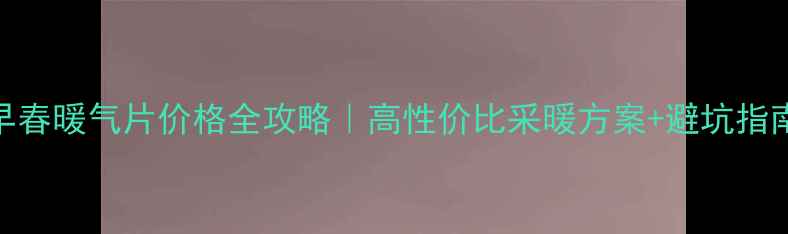 早春暖气片价格全攻略高性价比采暖方案避坑指南
