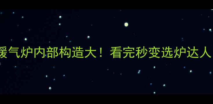 图片 ✨暖气炉内部构造大！看完秒变选炉达人🔥1