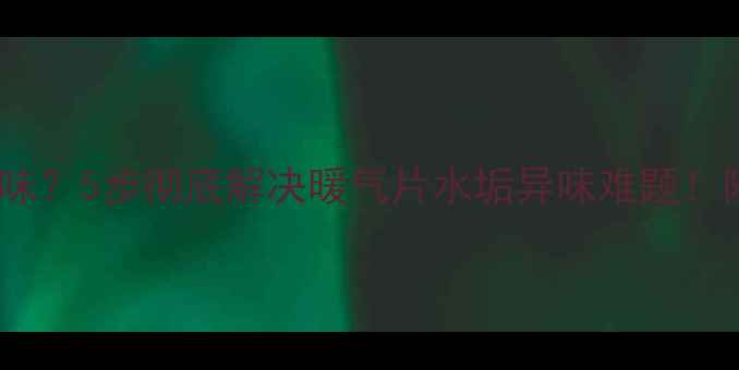 图片 ✨暖气片有异味？5步彻底解决暖气片水垢异味难题！附清洁教程🔥2