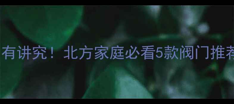 图片 ✨暖气片装阀门有讲究！北方家庭必看5款阀门推荐+安装全攻略🔧