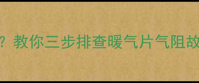 图片 ✨暖气阀不排气只出水？教你三步排查暖气片气阻故障，告别冰凉冬天！✨