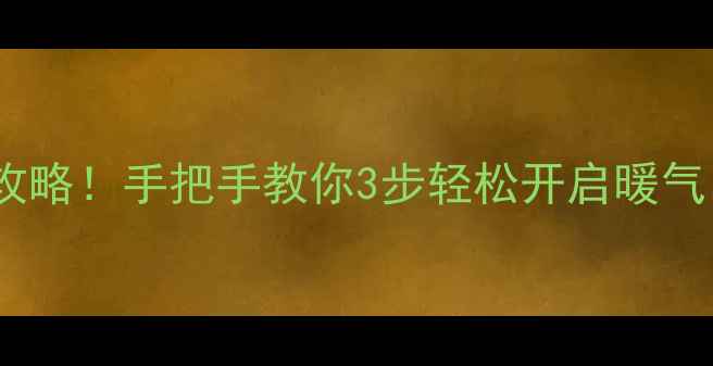 图片 ✨海顿壁挂炉开炉全攻略！手把手教你3步轻松开启暖气，附常见故障处理💡2