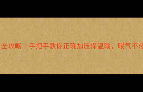 图片 ❄️暖气循环泵使用全攻略｜手把手教你正确加压保温暖，暖气不热别急着修暖气片！2