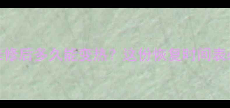 图片 ❄️暖气维修后多久能变热？这份恢复时间表必须收藏！