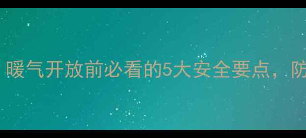 图片 ❄️超全指南！暖气开放前必看的5大安全要点，防冻防烫不踩坑2