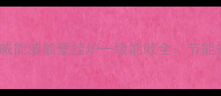 图片 一级能效壁挂炉选购指南威能威能壁挂炉一级能效全：节能省钱攻略+安装维护全流程