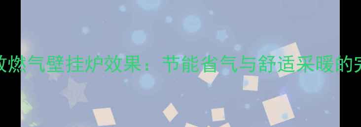 图片 一级能效燃气壁挂炉效果：节能省气与舒适采暖的完美平衡