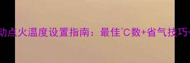 万和壁挂炉自动点火温度设置指南最佳数省气技巧安全注意事项