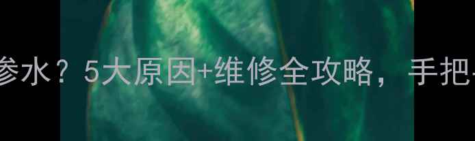 图片 万家乐壁挂炉渗水？5大原因+维修全攻略，手把手教你搞定！1