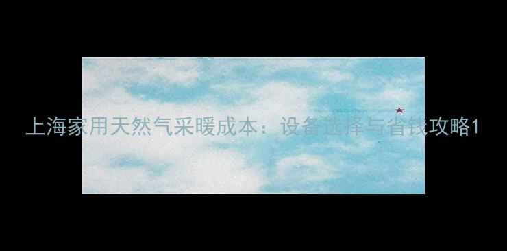 上海家用天然气采暖成本设备选择与省钱攻略