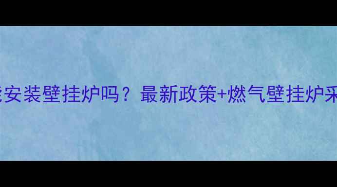 上海能安装壁挂炉吗最新政策燃气壁挂炉采暖全
