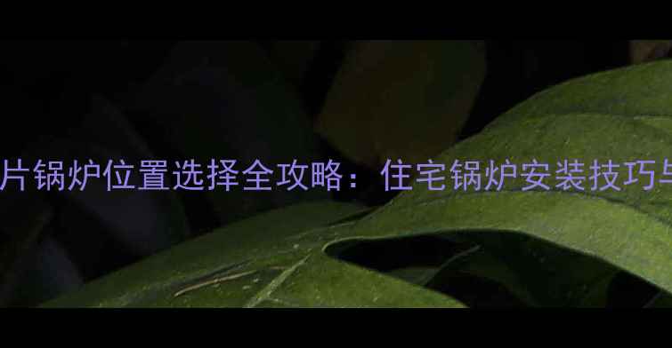 图片 上海装暖气片锅炉位置选择全攻略：住宅锅炉安装技巧与布局指南2