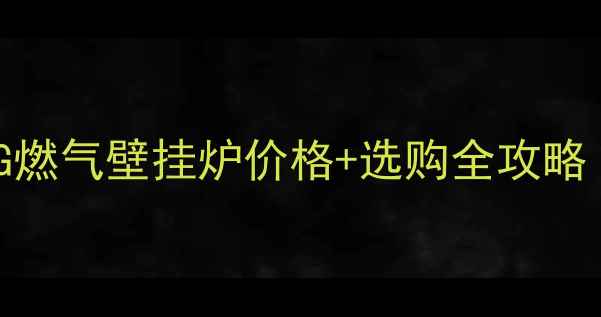 图片 上海采暖神器！DG燃气壁挂炉价格+选购全攻略（附隐藏福利）🔥