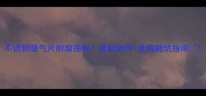 图片 不锈钢暖气片耐腐蚀吗？最新测评+选购避坑指南🔥1