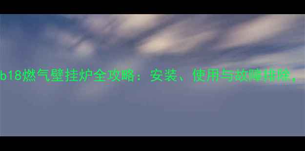 图片 专业指南迈斯特L1pb18燃气壁挂炉全攻略：安装、使用与故障排除，冬季采暖设备首选1