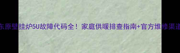 东原壁挂炉5U故障代码全家庭供暖排查指南官方维修渠道