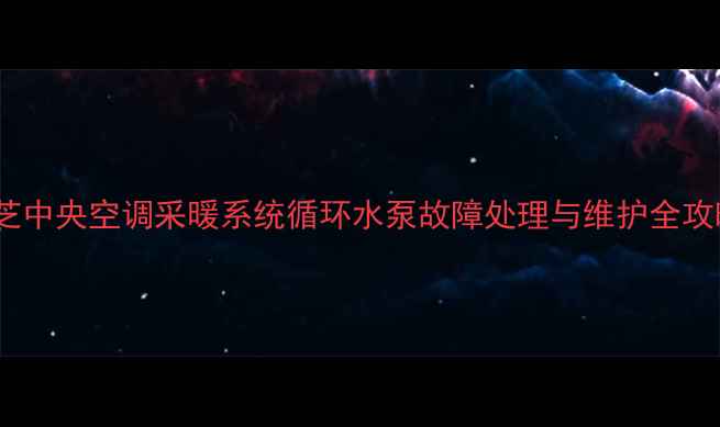 图片 东芝中央空调采暖系统循环水泵故障处理与维护全攻略2