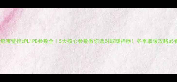 中燃宝壁挂炉L1PB参数全5大核心参数教你选对取暖神器冬季取暖攻略必看