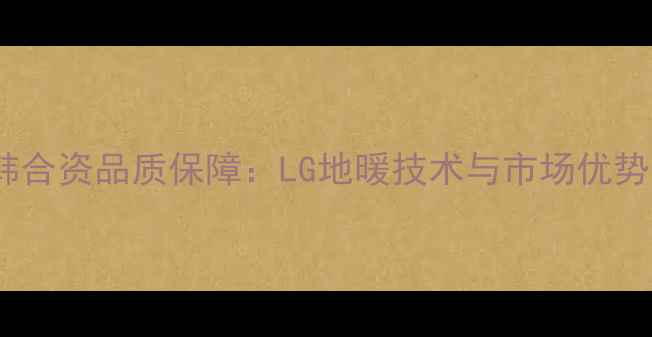 图片 中韩合资品质保障：LG地暖技术与市场优势全1