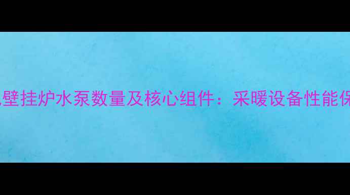 图片 佑玛燃气壁挂炉水泵数量及核心组件：采暖设备性能保障机制1