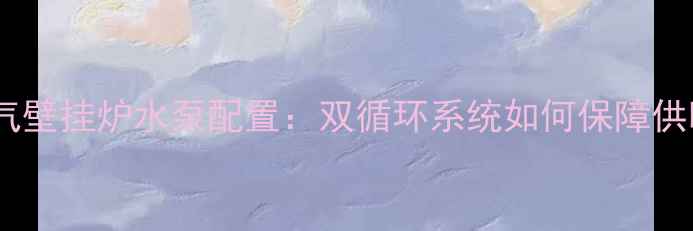 图片 佑玛燃气壁挂炉水泵配置：双循环系统如何保障供暖稳定2