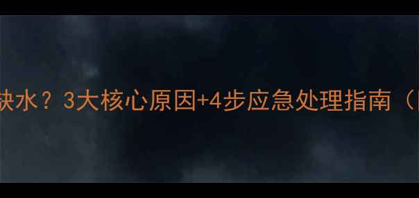 图片 依玛壁挂炉总缺水？3大核心原因+4步应急处理指南（附自检清单）1