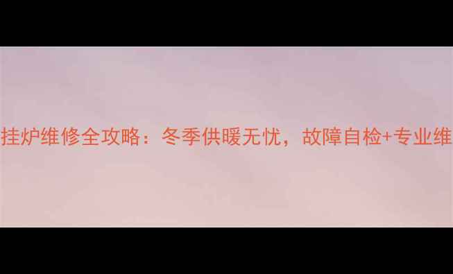 图片 依玛壁挂炉维修全攻略：冬季供暖无忧，故障自检+专业维修指南