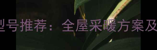 保利地暖型号推荐全屋采暖方案及安装指南