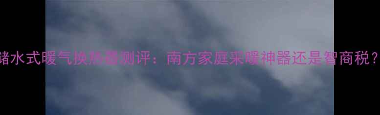 图片 储水式暖气换热器测评：南方家庭采暖神器还是智商税？